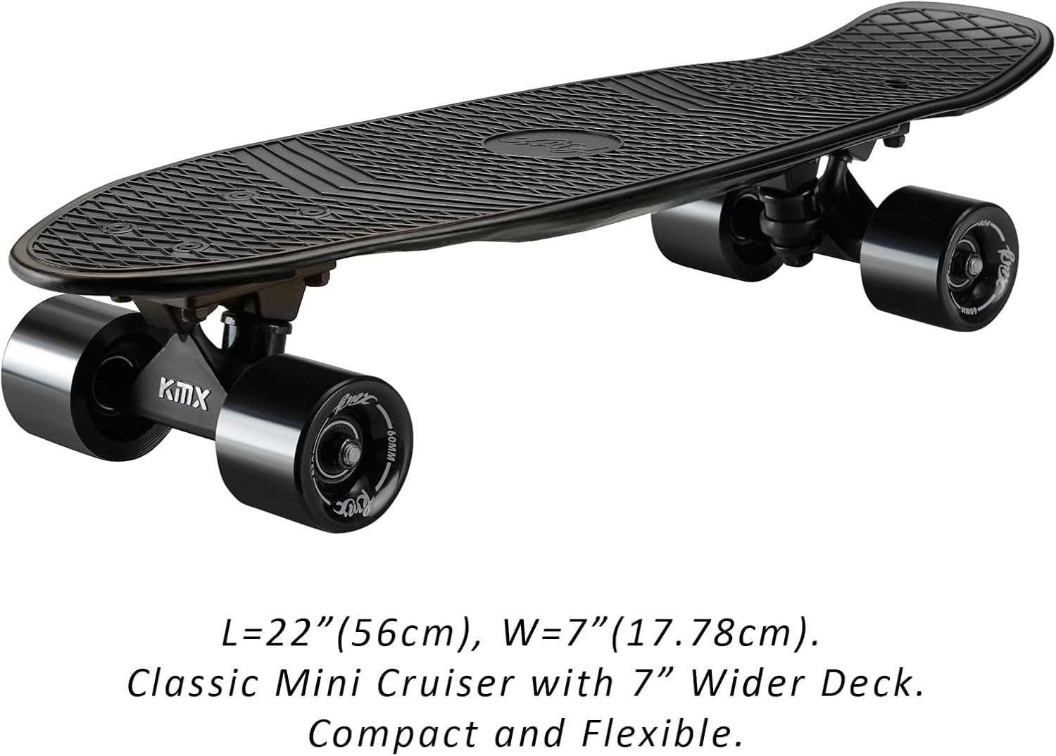 KMX Classic Retro Mini Cruiser Skateboard for Kids, Teens, Adults