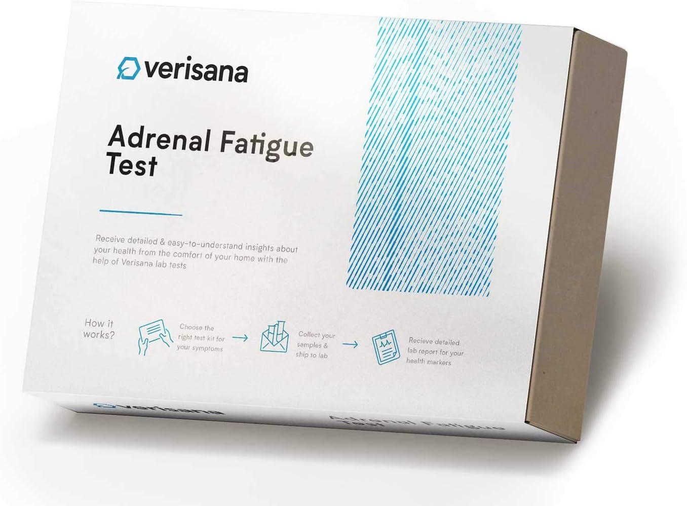 Adrenal Function Test – Saliva Test Kit for Diurnal Cortisol Levels and DHEA – Measure 4 Cortisol Levels + 1 DHEA Level for Insight into Adrenal