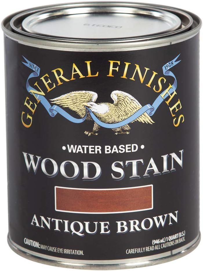 General Finishes Water Based Wood Stain, 1 Quart, Antique Oak