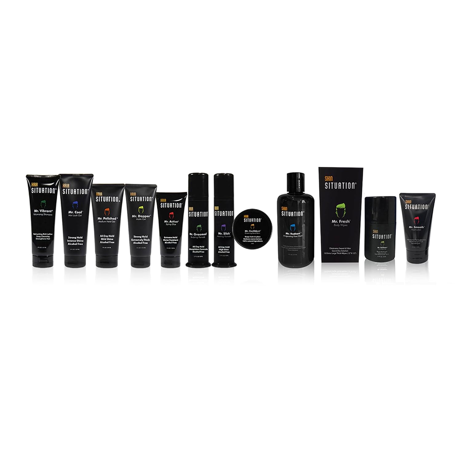 Hair Situation Mr. Cool Wet Look Strong Hold Hair Styling Hair Gel, High Shine, Anti-Humidity Shield, Anti-Frizz Fly Away, Alcohol-Free