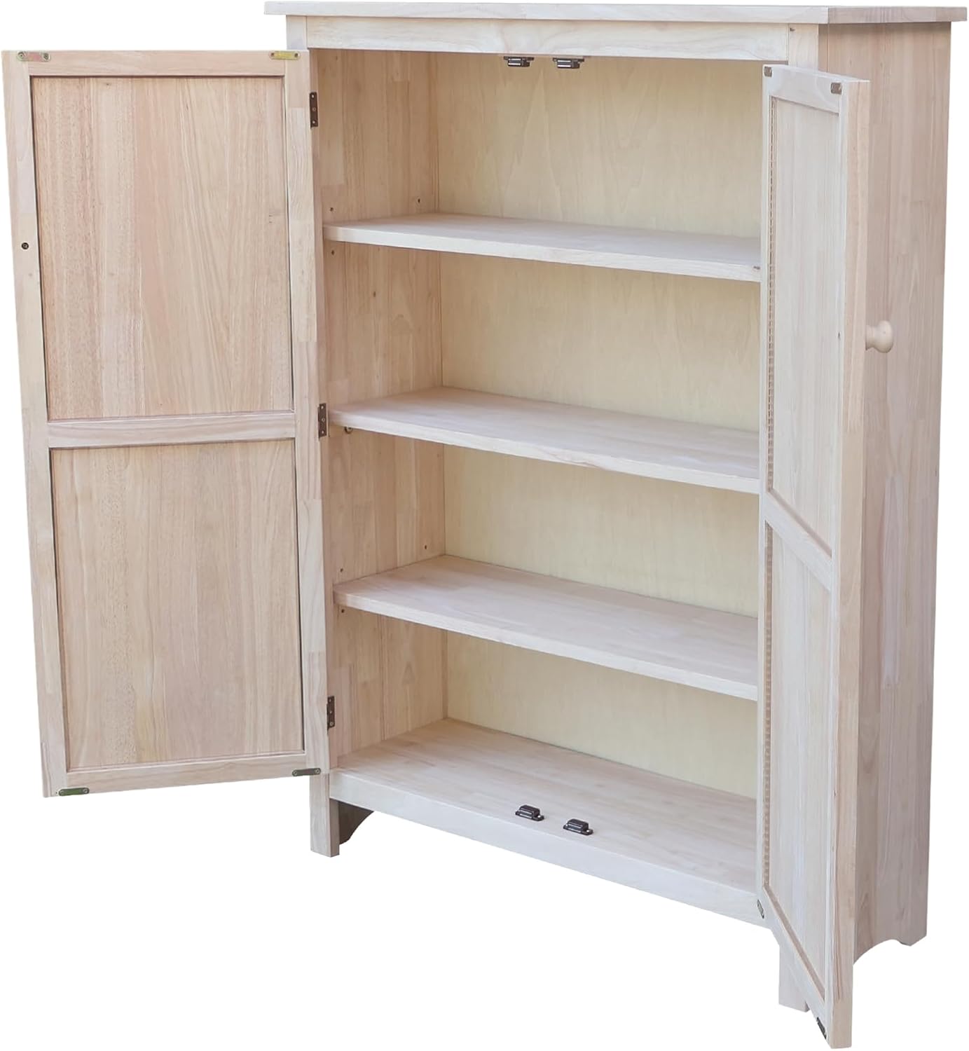 IC International Concepts Solid Wood Shaker Bookcase, Unfinished