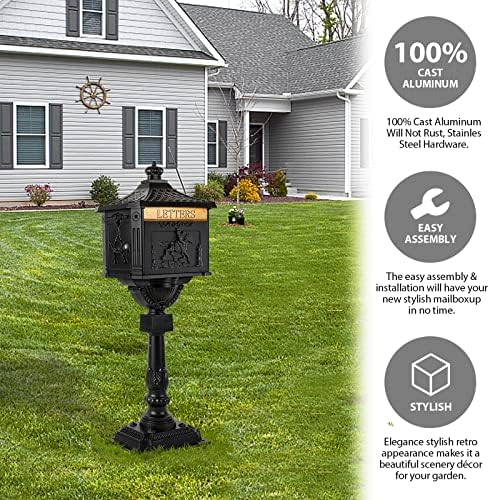 Polar Aurora Mailbox Cast Aluminum Bronze Mail Box Postal Box Security Heavy Duty New