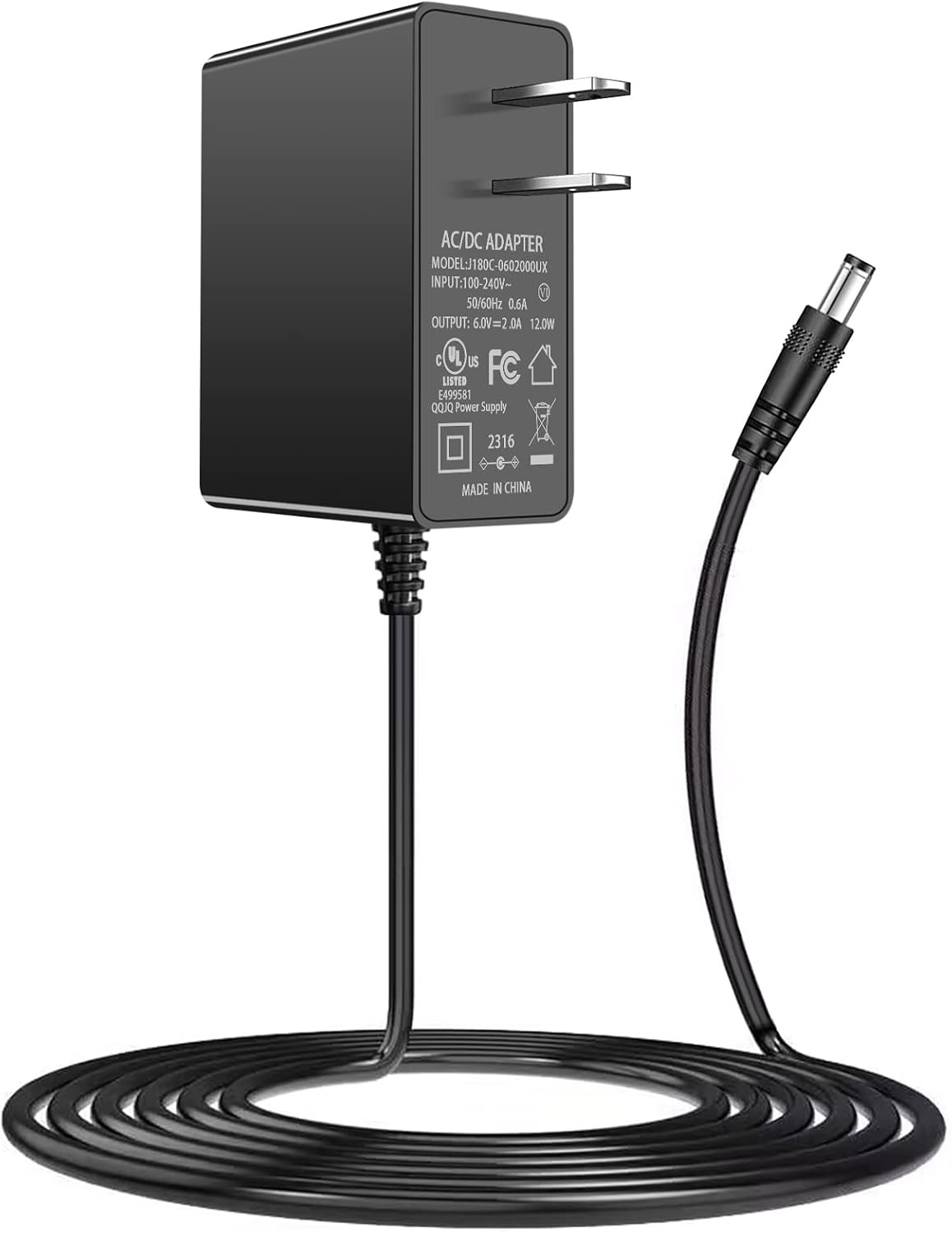 6V 2A Power Supply Cord, for ProForm and Nordictrack Elliptical Charger. | for ProForm 850 510E 480 490 500 600 LE, 390 395 475 510 EX