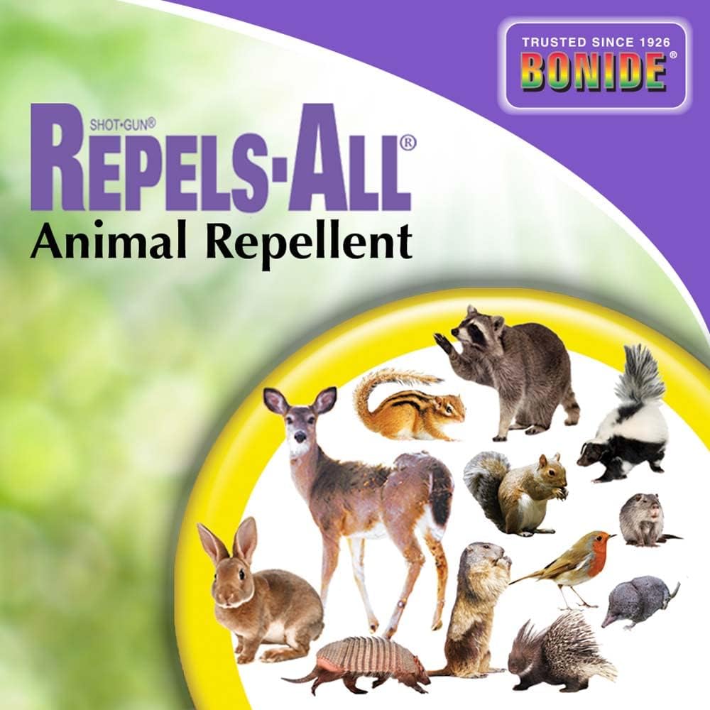 Bonide Repels-All Animal Repellent Granules, 6 lbs. | Ready-to-Use Deer & Rabbit Repellent, Deter Pests from Lawn & Garden