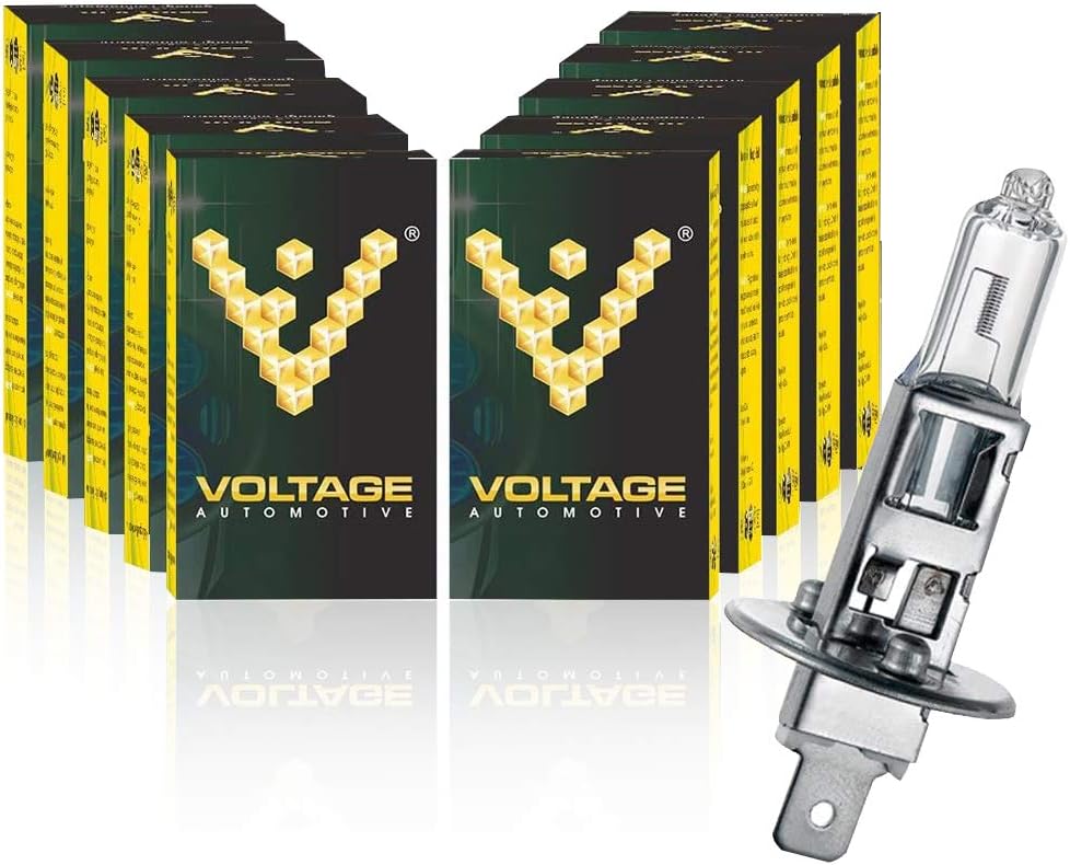 Voltage Automotive H11 Halogen Bulb (10 Pack) - Standard Replacement For High Beam Low Beam Driving Fog Light