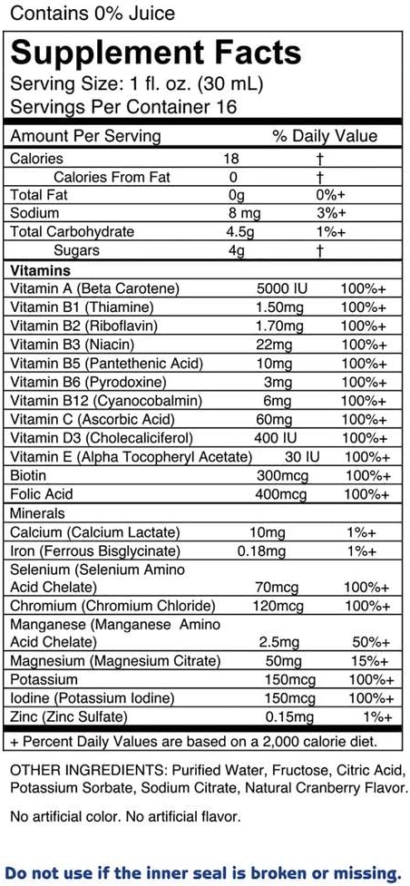 1st Step for Energy Liquid Multivitamin & Mineral Citrus Burst 16 fl oz (1 pt) 473 ml