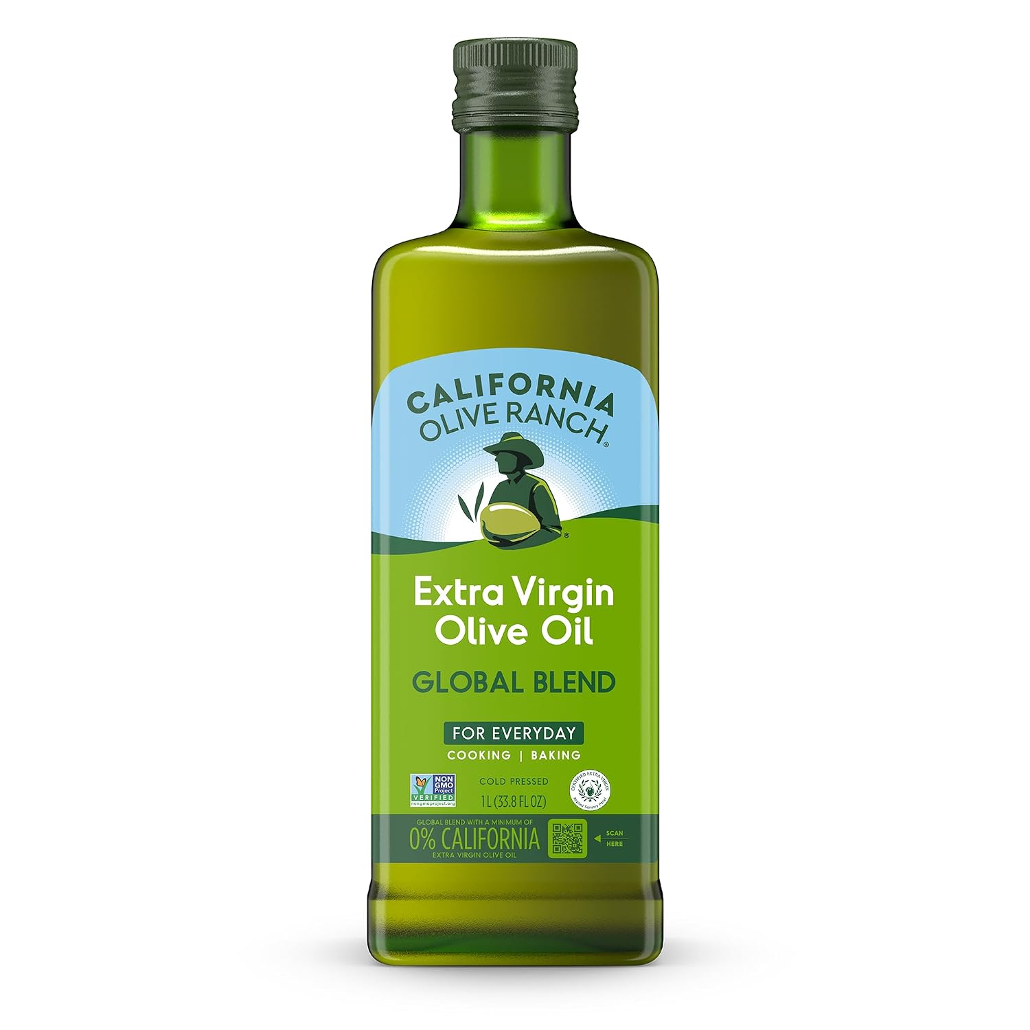California Olive Ranch, Global Blend Medium Extra Virgin Olive Oil, 1L (Pack of 1)