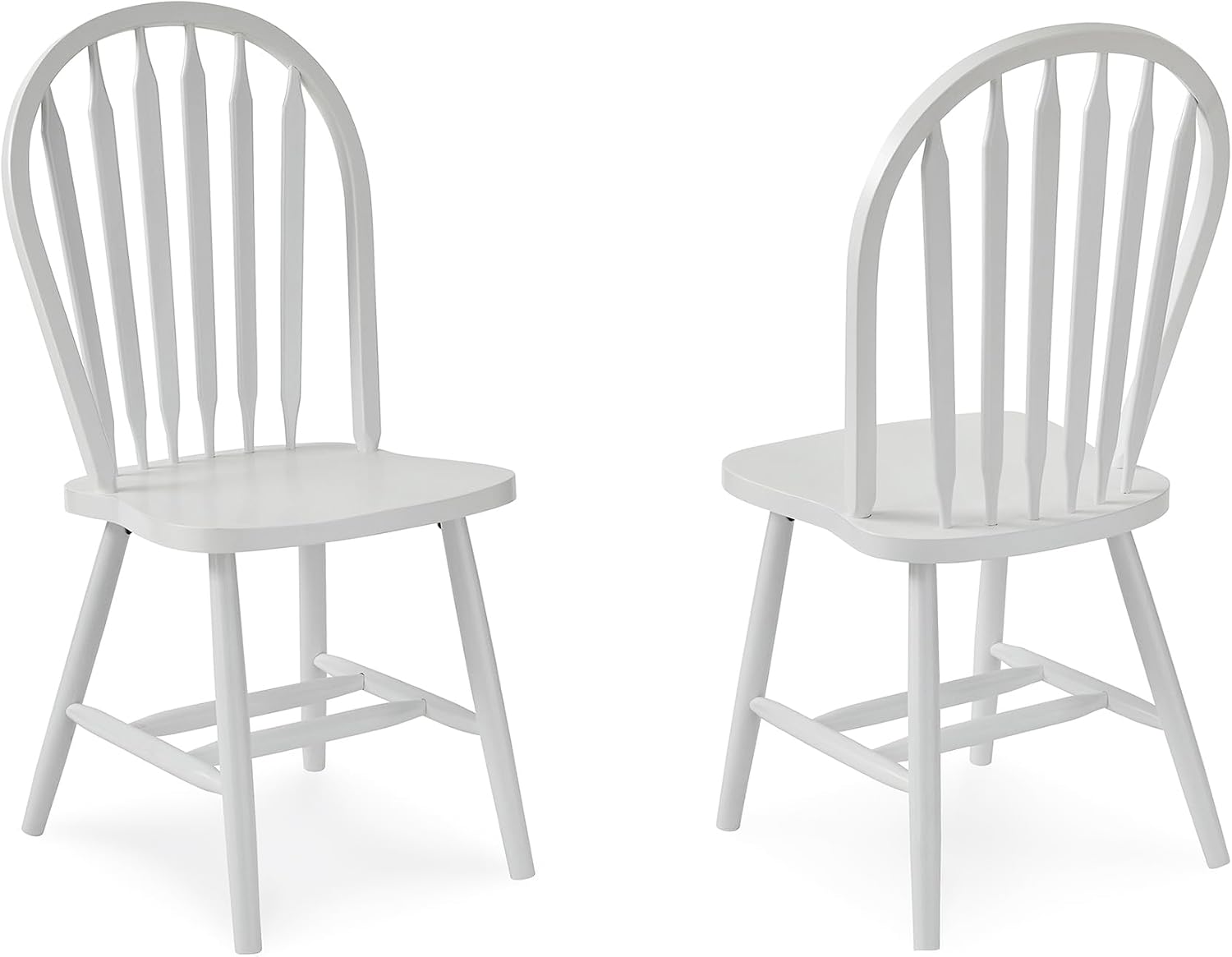 IC International Concepts Solid Wood Windsor ArrowBack Chair, Unfinished