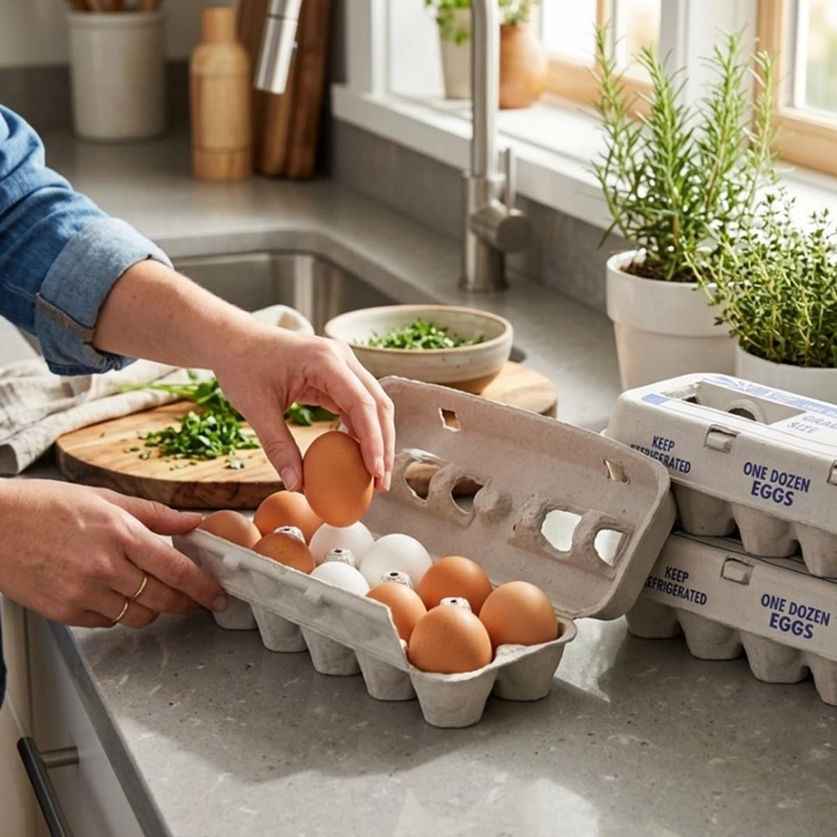 Egg Cartons – 250 Bulk Pack, Natural Fiber | Durable Paper Pulp Construction, Secure Storage for Large Chicken & Quail Eggs