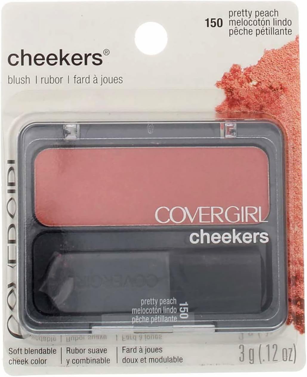 CoverGirl Cheekers Blush, # 150 Pretty Peach, 0.12 Ounce