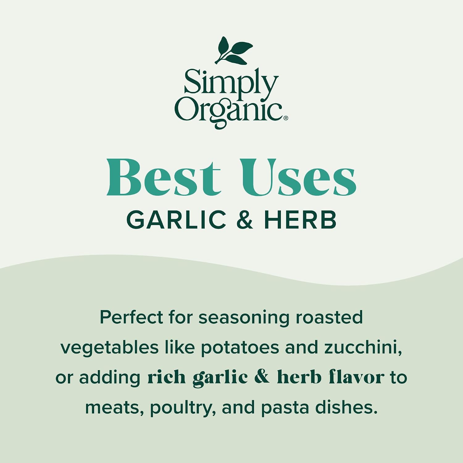 Simply Organic Spice Right Everyday Seasoning Blends, Garlic & Herb, 2 Ounce