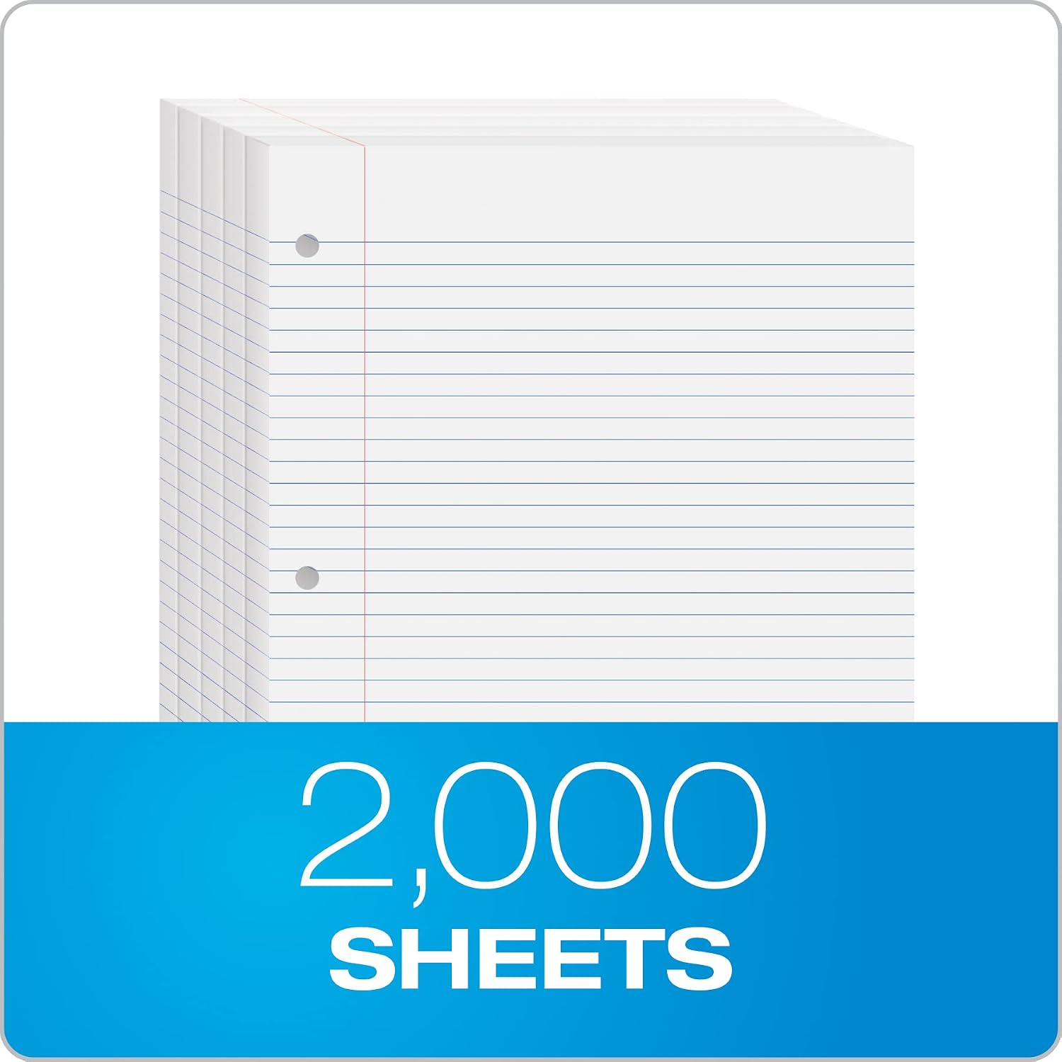 Oxford Loose Leaf Paper, 500 Sheets, College Rule Filler Notebook Paper, 8-1/2" x 11", 3-Hole Punched Fits 3-Ring Binders (62349)
