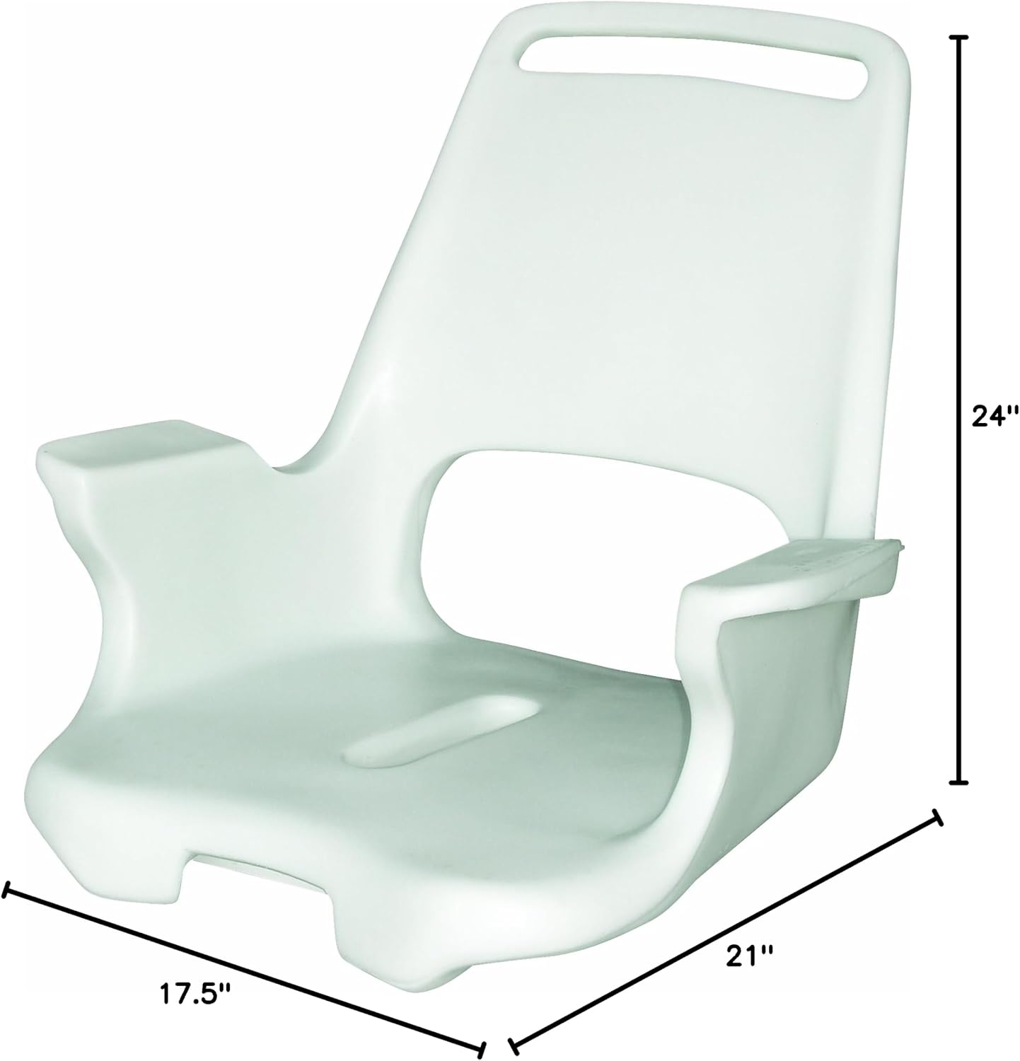 Wise 8WD1007-1-710 Captains Chair Shell Only, White