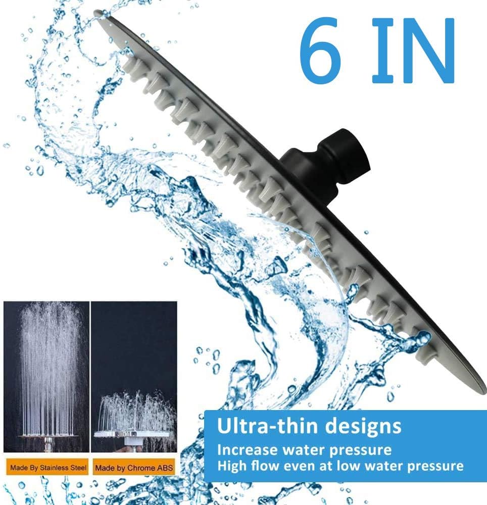 NearMoon Rain Shower Head, Ultra-Thin Design-Pressure Boosting, Awesome Some Experience, High Flow Stainless Steel Rainfall Head (10 Inch