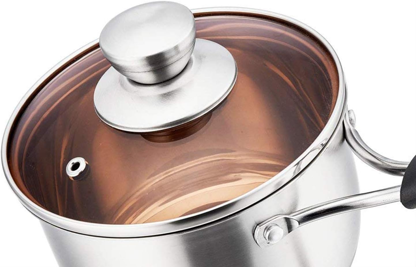 P&P CHEF 1 Quart Sauce Pan With Lid, Small Pot Saucepan, 1 Pc
