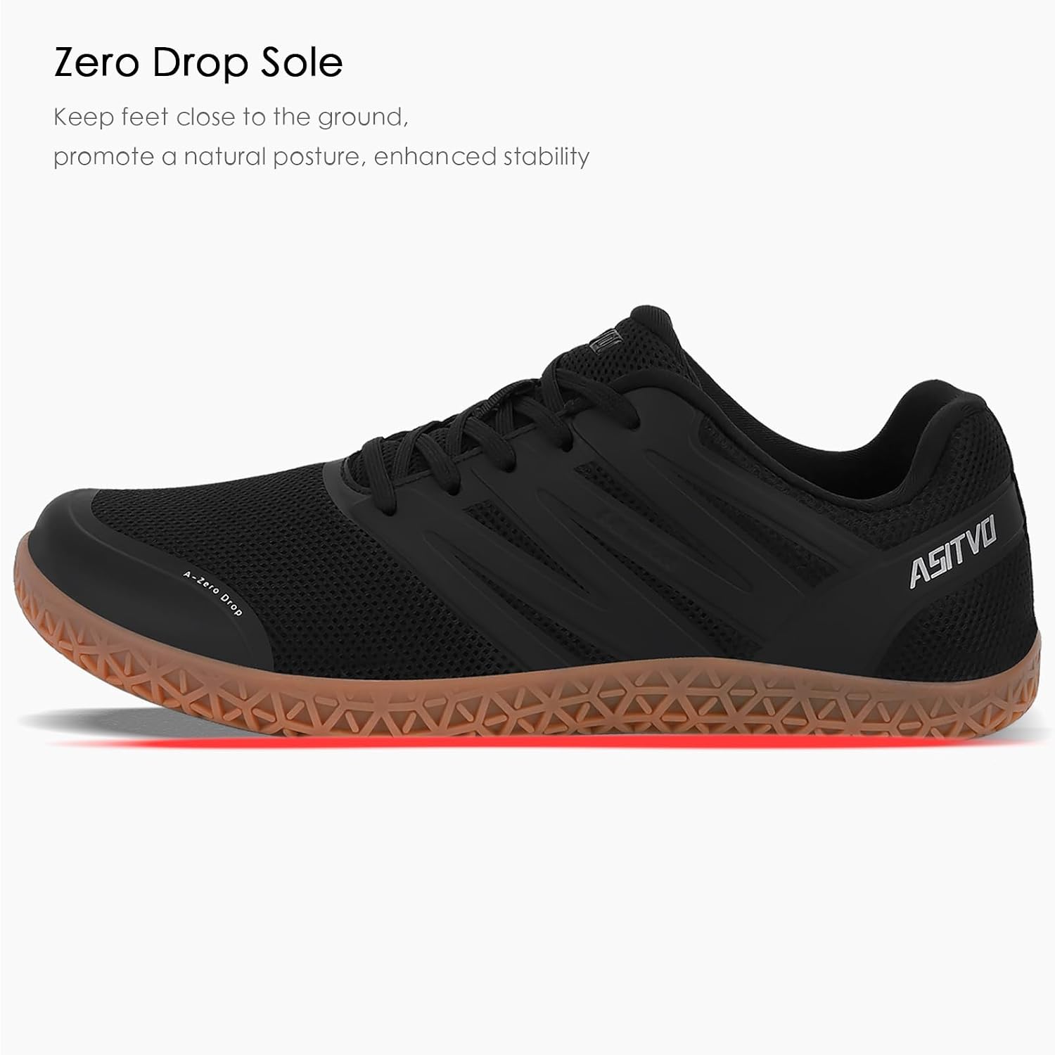 ASITVO Wide Men's Barefoot Zero Drop Sole Minimalist Sneakers Walking Shoes | Width Toe Box Cross Trainer Gym TPU Toe No-Sew Upper Grounding