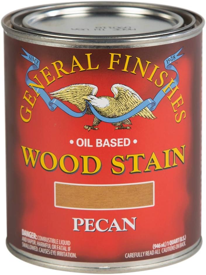 General Finishes Oil Based Penetrating Wood Stain, 1/2 Pint, American Walnut