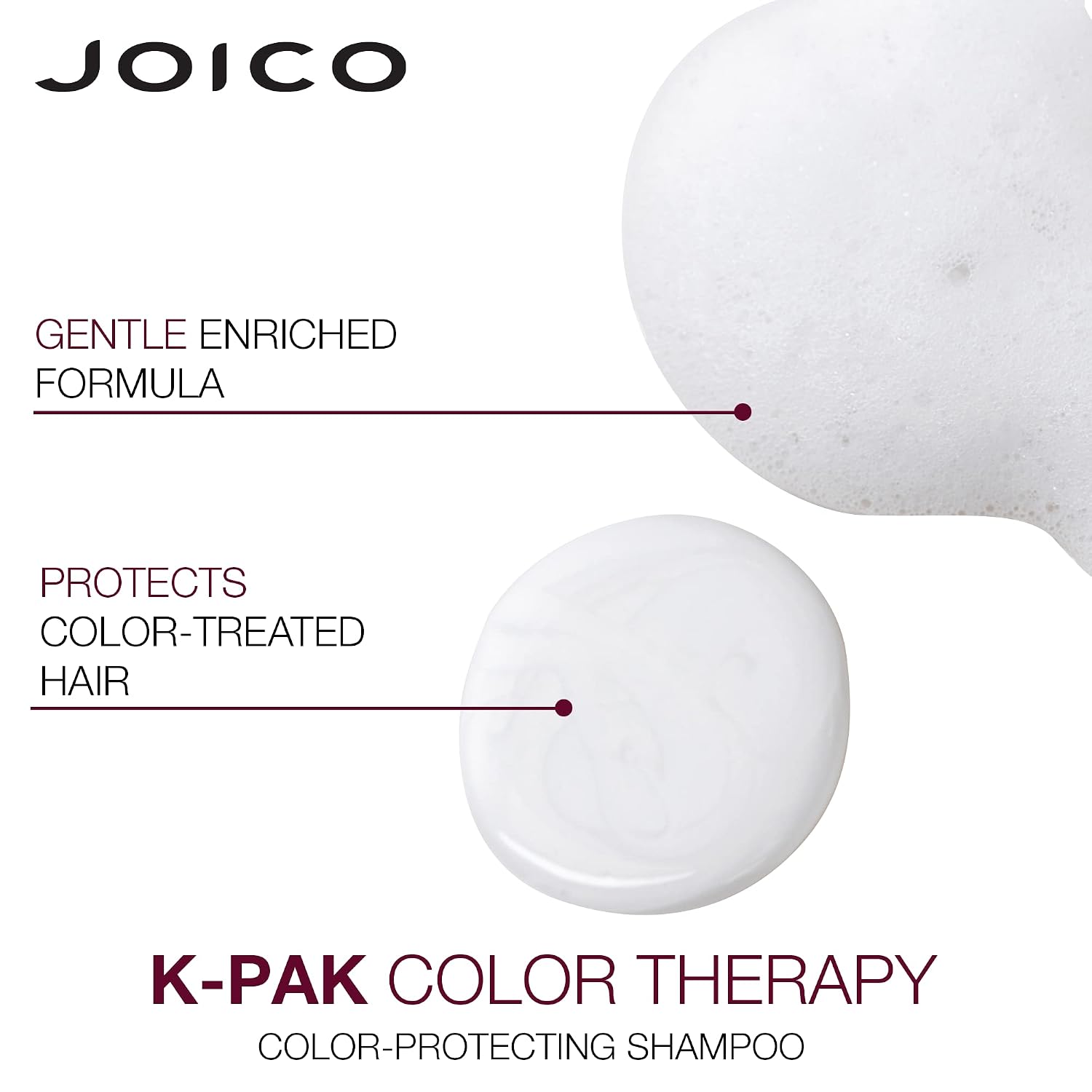 Joico K-PAK Color Therapy Color-Protecting Shampoo & Conditioner Set | For Color-Treated Hair | Boost Shine | Improve Elasticity | Repair Breakage | Rebuild Damaged Hair | With Keratin & Argan Oil