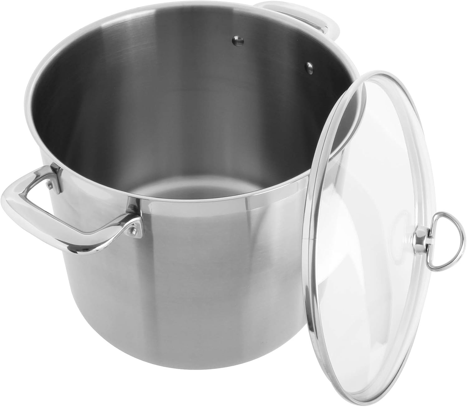 Chantal Induction 21 Steel 1 quart NonStick Saucepan with Tempered Glass Lid, Ceramic Non Stick, Brushed Stainless Steel