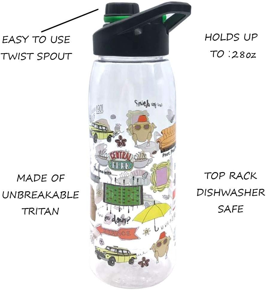 Silver Buffalo Pokémon Skate Graffiti, Water Bottle, 28oz