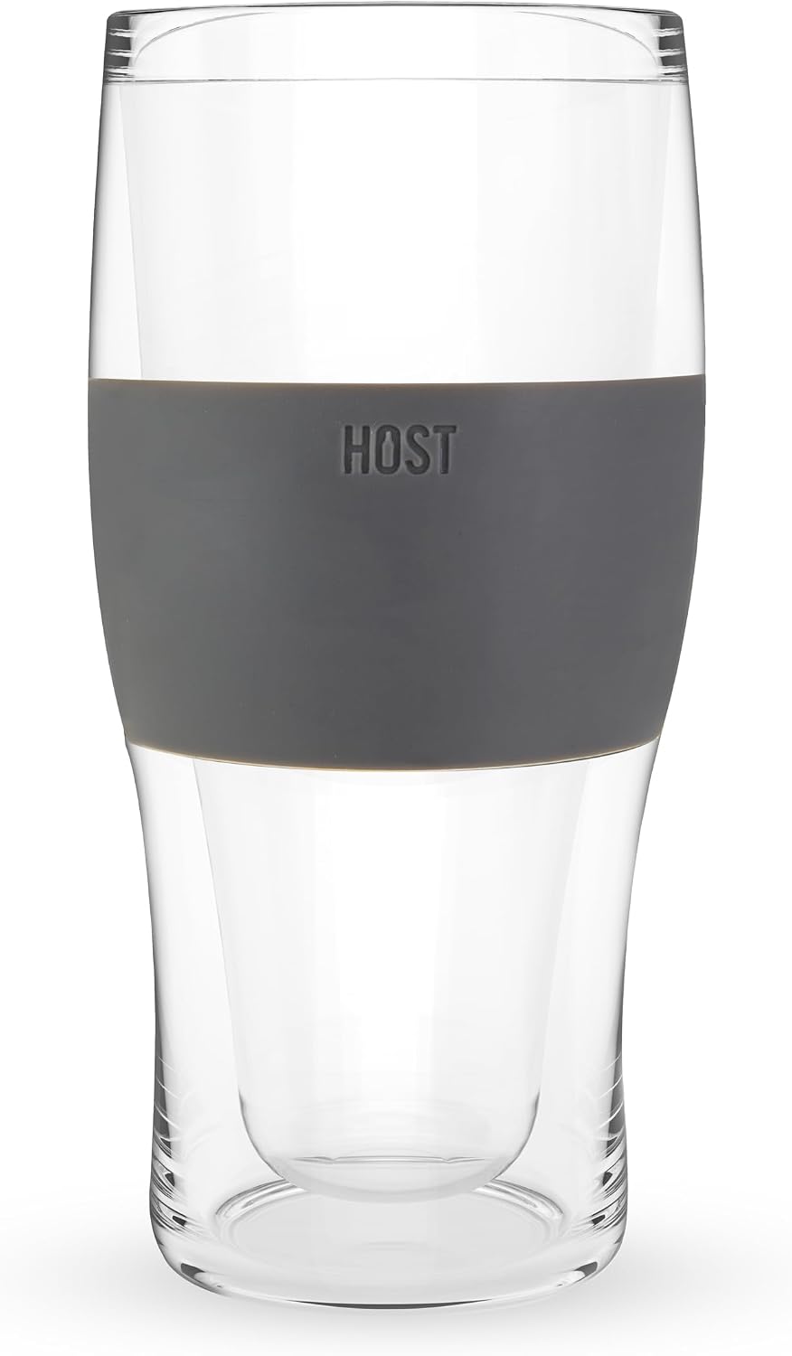 Host FREEZE Beer Glasses, Frozen Beer Mugs, Freezable Pint Glass Set, Insulated Pint Glass to Keep Your Drinks Cold, Double Walled Insulated Glasses