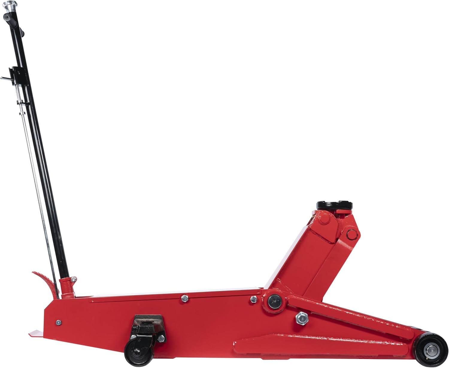AFF 10 Ton Air Hydraulic Long Chassis Jack - for Long Overhang Vehicles | 10 T Floor Jack with Foot Pump & 3-Position Lock Handle - Ideal for Repair Shops, Bus & Truck Fleets, Heavy Duty Equipment