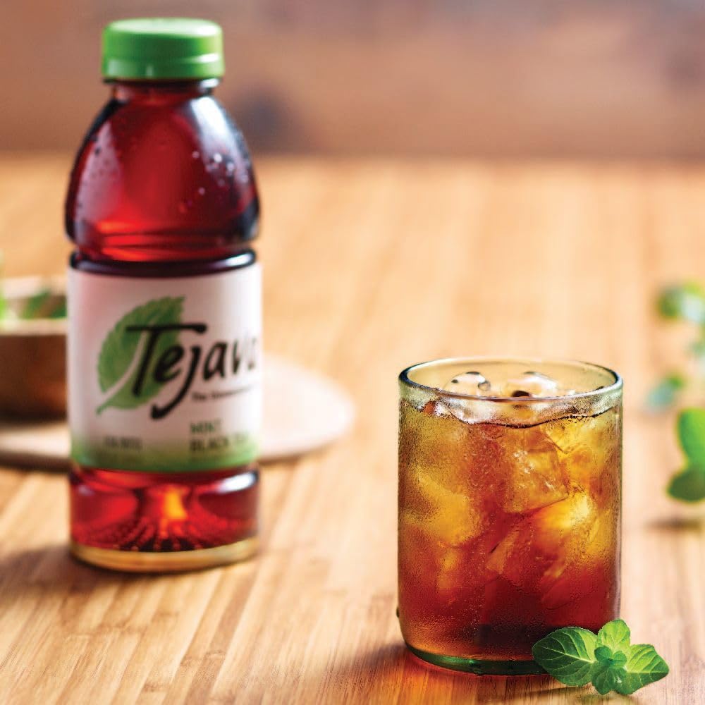 Tejava Pineapple Mango Unsweetened Black Iced Tea, 16.9 fl oz, Pack of 12