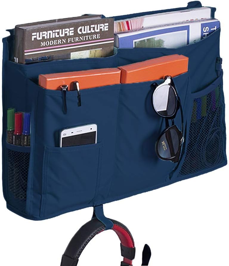 Bseash Bunk Bed Organizer, Bedside Caddy Hanging Bed Organizer Storage Bag 8 Pockets, for College Dorm Rooms Bed, Hospital Bed, Baby Bed Rails