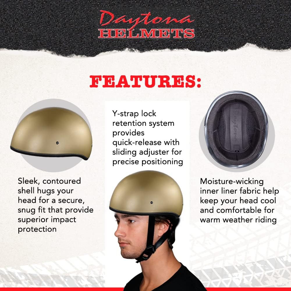 Motorcycle Helmet Half Skull Cap - Lightweight & Stylish DOT Approved Helmets for Adults - Perfect for Men and Women Riders - Comfortable & Secure Fit- Stylish Protection for Everyday Riding