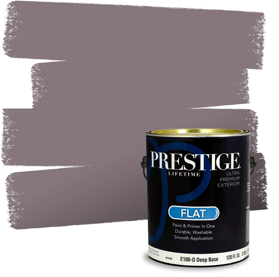 PRESTIGE Paints Exterior Paint and Primer In One, 1-Gallon, Satin, Comparable Match of Sherwin Williams* Ash Violet*