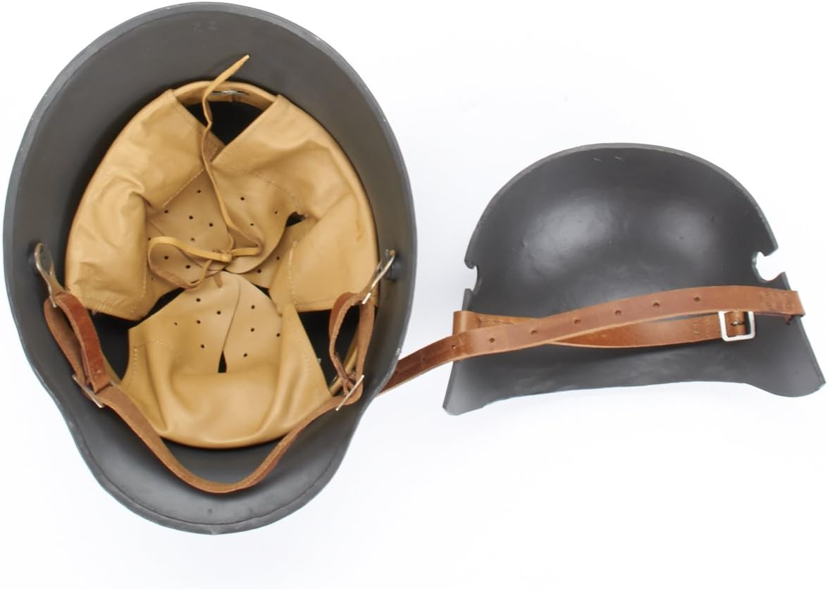 German WWI M16 Stahlhelm Steel Combat Helmet with Stirnpanzer Steel Sniper Brow Plate