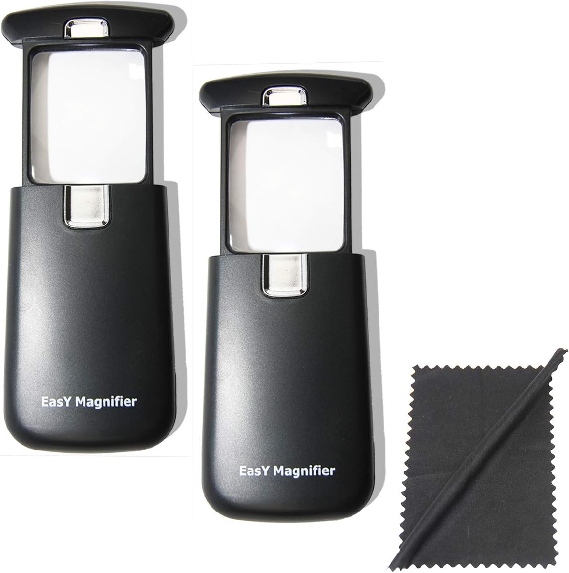 Small Pocket Magnifying Glass 3.0X with LED Light for Reading; Lighted Hand Held Coin Loupe; Mini Magnify Lens; Gifts for Seniors