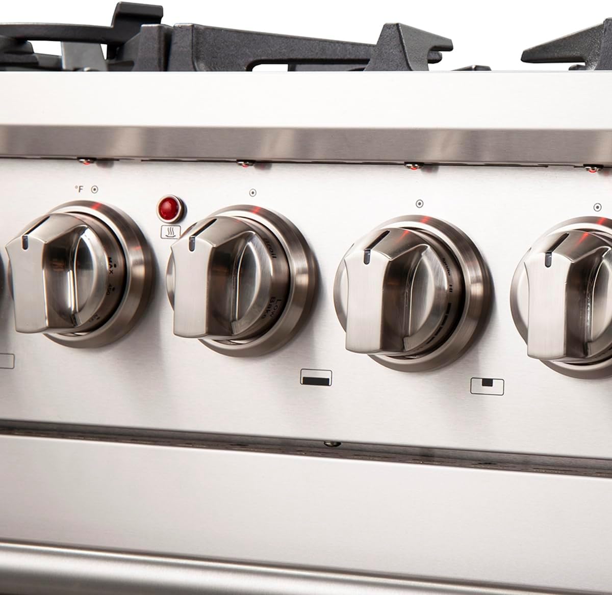 FORNO Capriasca Dual Fuel 30" Inch. Freestanding Range 5 Sealed Brass Burners Cooktop and 4.32 Cu. Ft. Electric Convection Oven - Stainless Steel