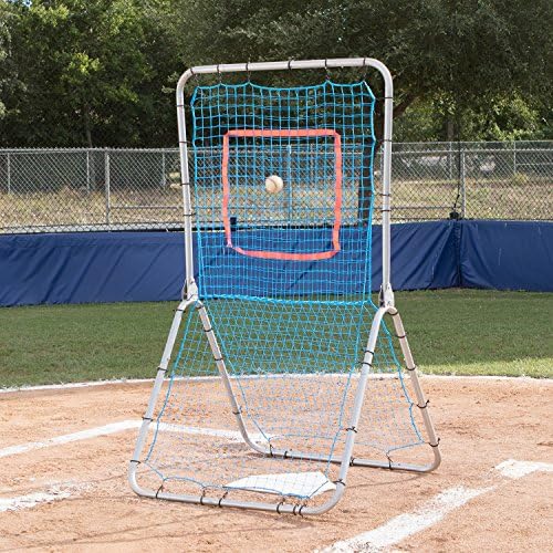 Champion Sports Pitchback Net & Rebounder – Baseball & Softball Multi-Sport Training Screen with Strike Zone Target