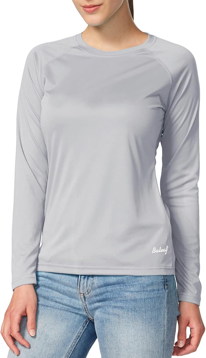 baleaf Women's UPF 50+ Sun Shirts Long Sleeve Stretchy Quick Dry | Lightweight, Rash Guard, UPF 50+ Sun Protection, Breathable Comfort material for Hking Workout, Excellent for hot weather