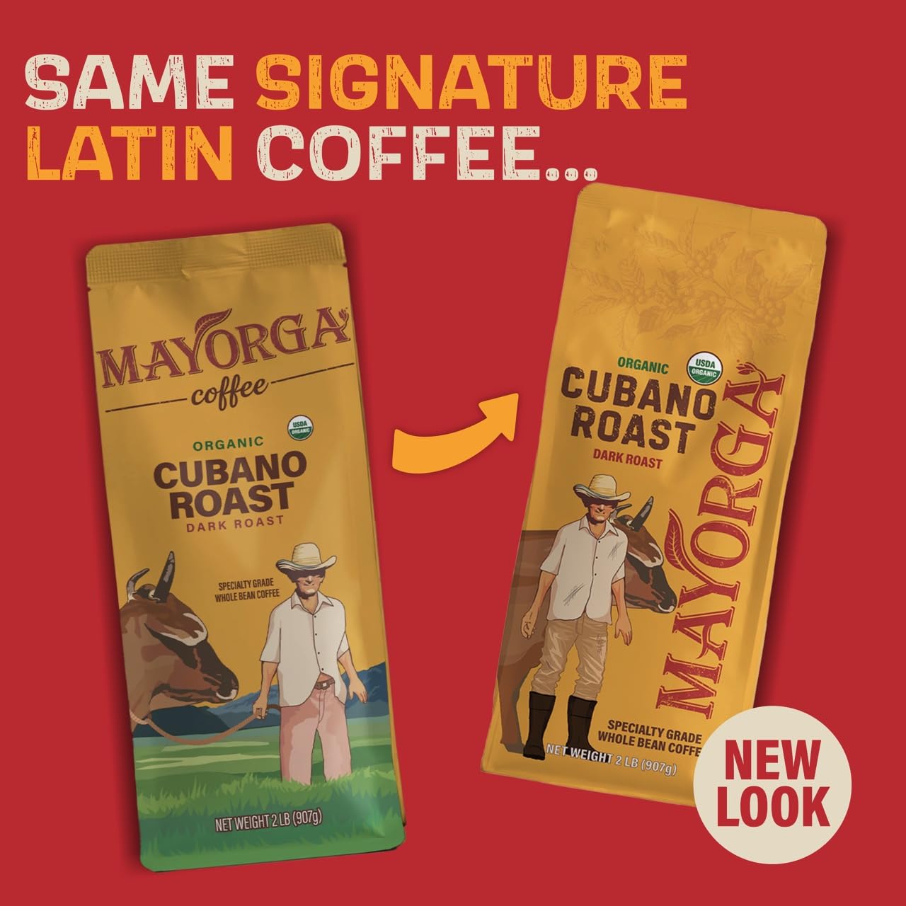 Mayorga Organic Coffee 12oz Cafe Cubano Roast - Dark Roast Whole Bean Coffee Specialty Grade, 100% Arabica, Slow Roasted, Bold and Smooth Flavor with Low Acidity - USDA Organic, Non-GMO, Kosher,