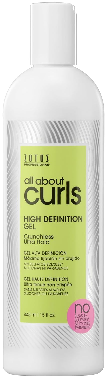 ALL ABOUT CURLS High Definition Gel | For Curly Hair Styling | Alcohol-Free | Moisturize, Define & Enhance Texture | Reduce Frizz & Boost Shine | Crunchless Ultra Hold | Vegan, Sulfate & Paraben Free
