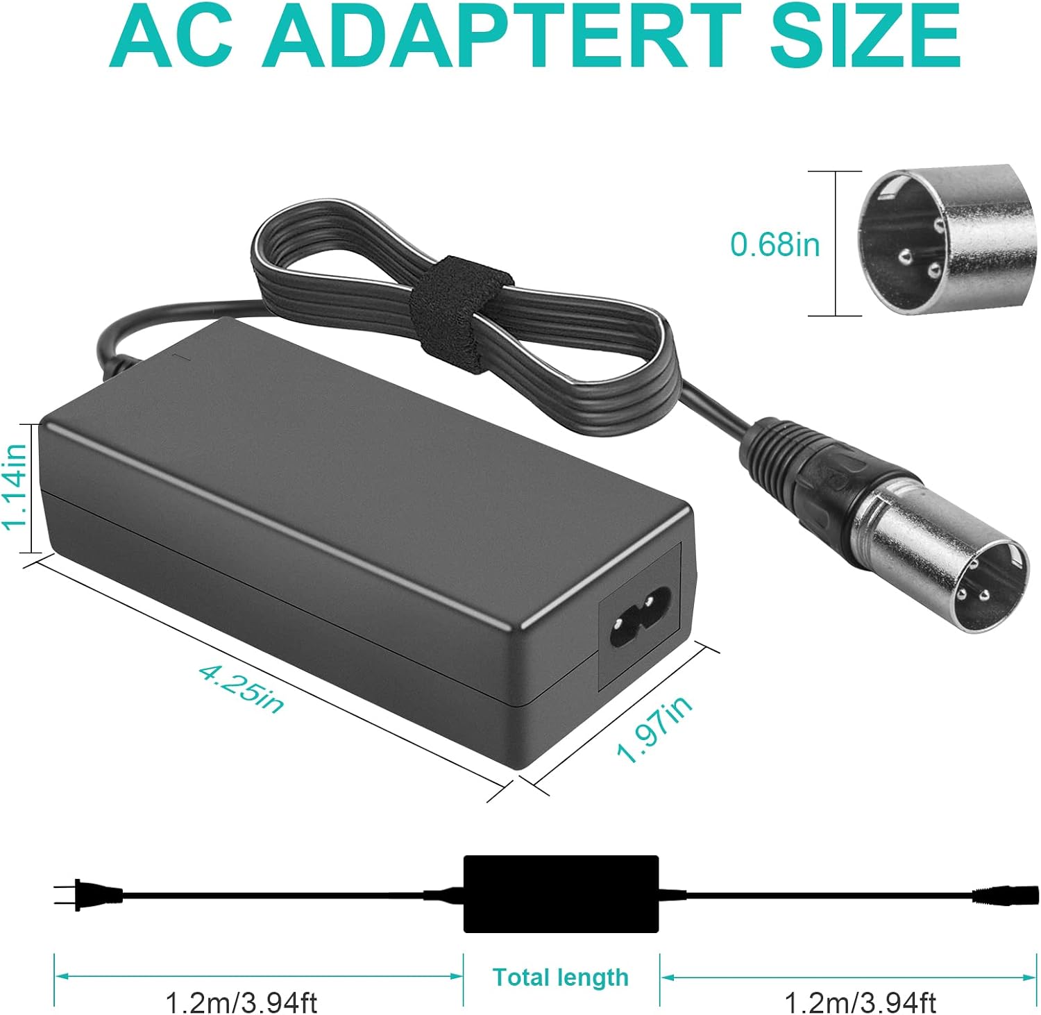 TREE.NB 60W Scooter Battery Charger for LASHOUT Electric Bike, 29.4V 2A Lithium Charger Compatible with Jazzy Power Chair,Pride Hoveround Mobility,Schwinn S300 S350 S400 S500 Ezip 400 Mountain Trailz