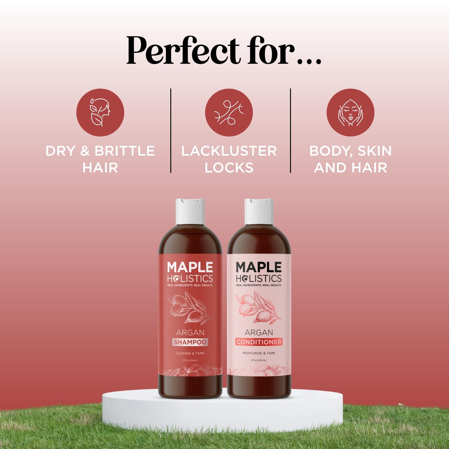 Sulfate Free Shampoo and Conditioner Set - Tea Tree Sage and Rosemary Shampoo and Conditioner for Dry Flaky Scalp Care - Deep Cleansing Color Safe Shampoo and Conditioner for Damaged Dry Hair Care