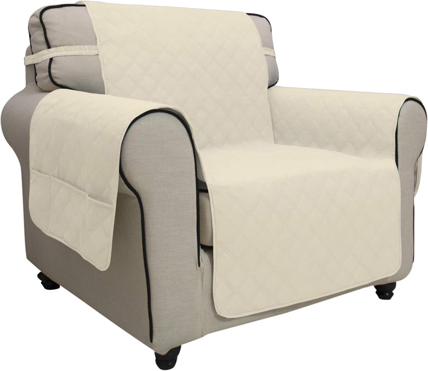 Easy-Going Waterproof Non-Slip Couch Cover, Small Recliner, Chocolate