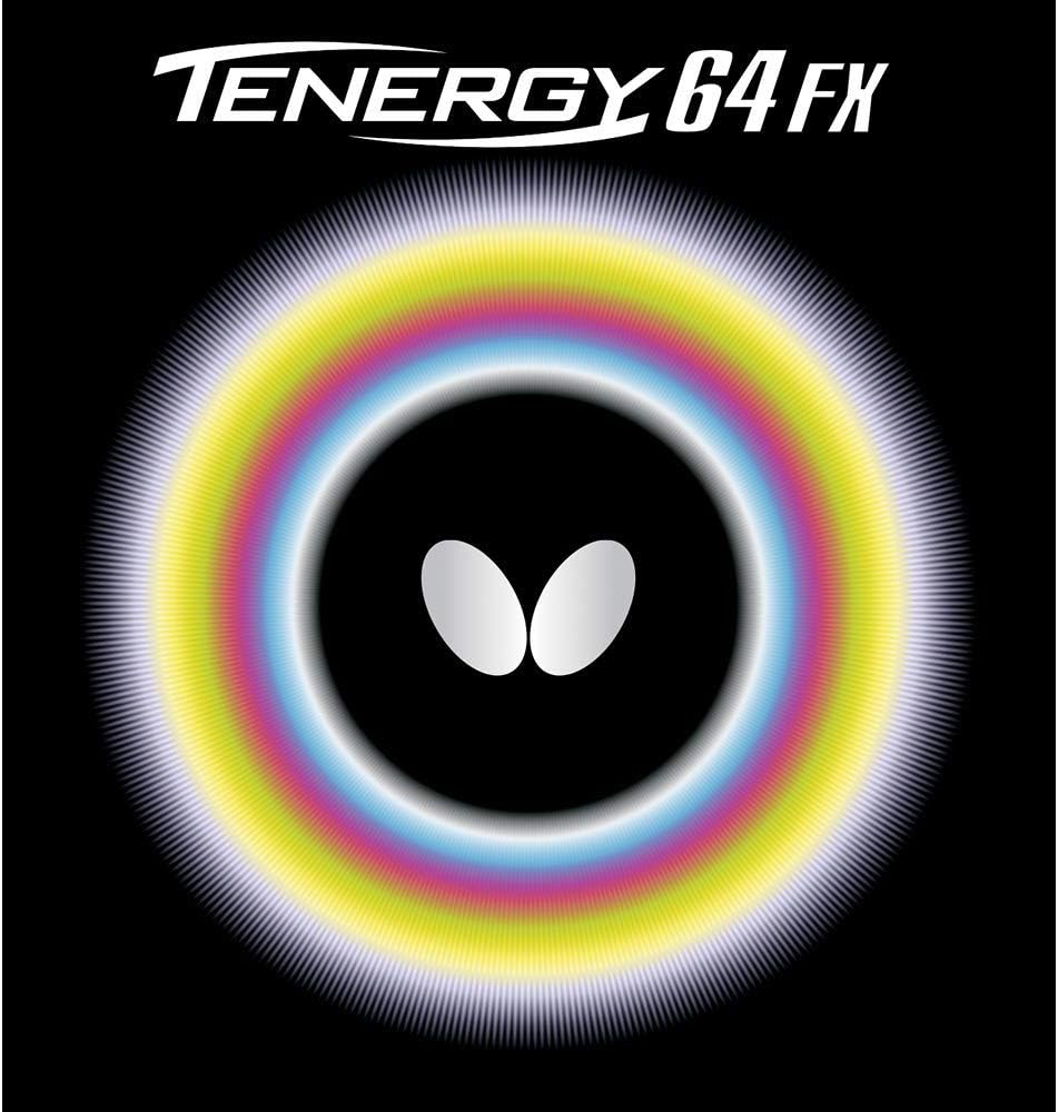 Butterfly Tenergy 64 FX Table Tennis Rubber | Butterfly Table Tennis Rubber | 1.7 mm, 1.9 mm, or 2.1 mm | Red or Black | 1 Inverted Table Tennis Rubber Sheet | Professional Table Tennis Rubber
