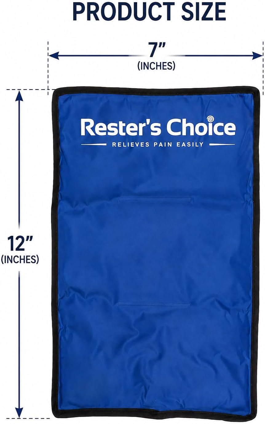 Gel Soft Flexible Ice Pack for Injuries Reusable - (Large: 11"x14.5") for Hip, Shoulder, Knee, Back - Comfy Cold Pack Compress for Swelling, Bruises, Surgery