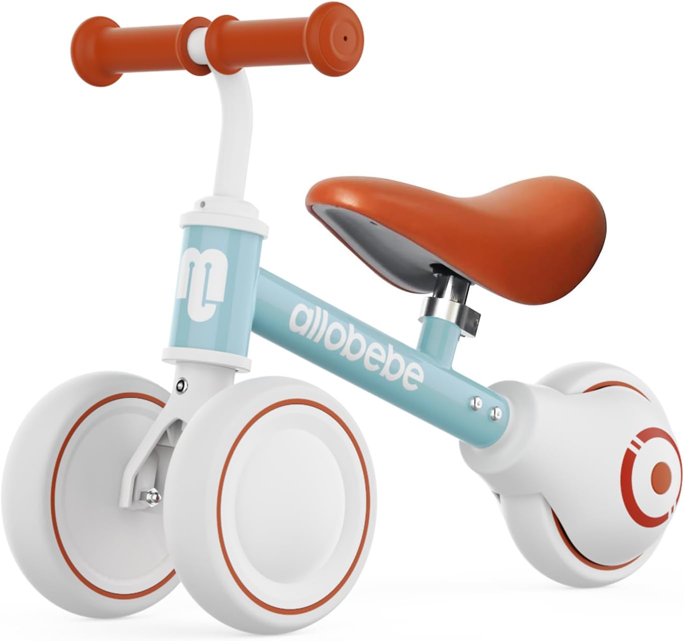 Baby Balance Bike, Cute Toddler Bikes 12-36 Months Gifts for 1 Year Old Girl Bike to Train Baby from Standing to Running with Adjustable Seat Silent & Soft 3 Wheels