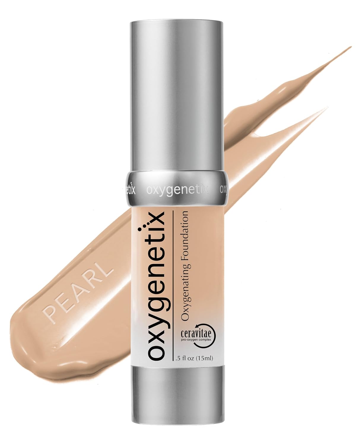 Oxygenetix Oxygenating Foundation – Pearl | Breathable Makeup, Buildable Coverage with Weightless Feel, Longwear Foundation, Safe for Sensitive or Laser-Treated Skin