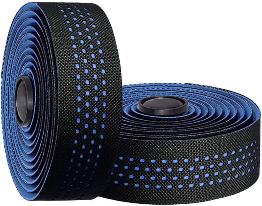 Tvoip 2 Rolls Soft Road Bike Bicycle Handlebar Cork EVA PU Bar Tape Professional Cycling Damping Anti-Vibration Wrap