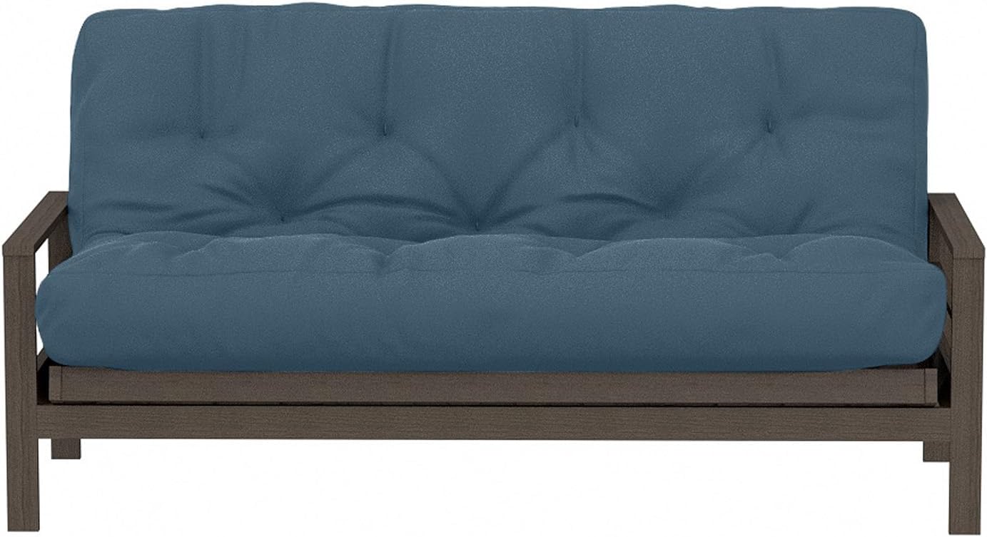 Royal Sleep Products by The Futon Factory 12 inch Foam Futon Mattress - Solid Black Fabric - Full Size - CertiPUR Certified Foams - Made in USA - (Frame not Included)