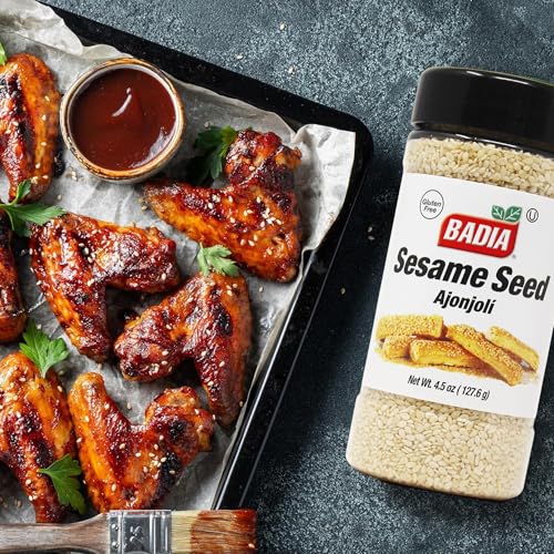 Badia Sesame Seed Hulled, 4.5 oz – Nutty Mild Flavor for Baking