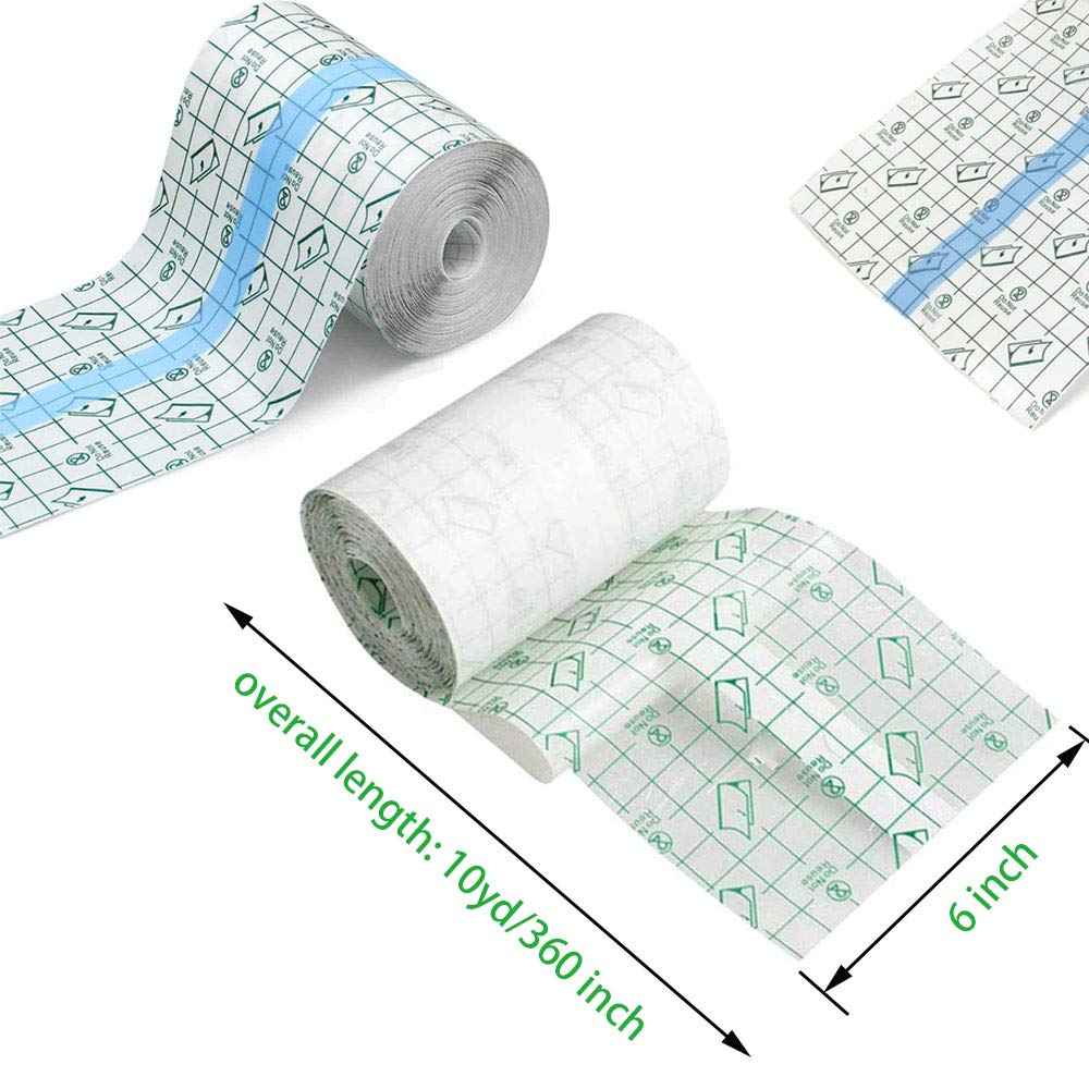 Flatoedu Tattoo Aftercare Bandage Roll 6" x 2 Yard - Waterproof Film
