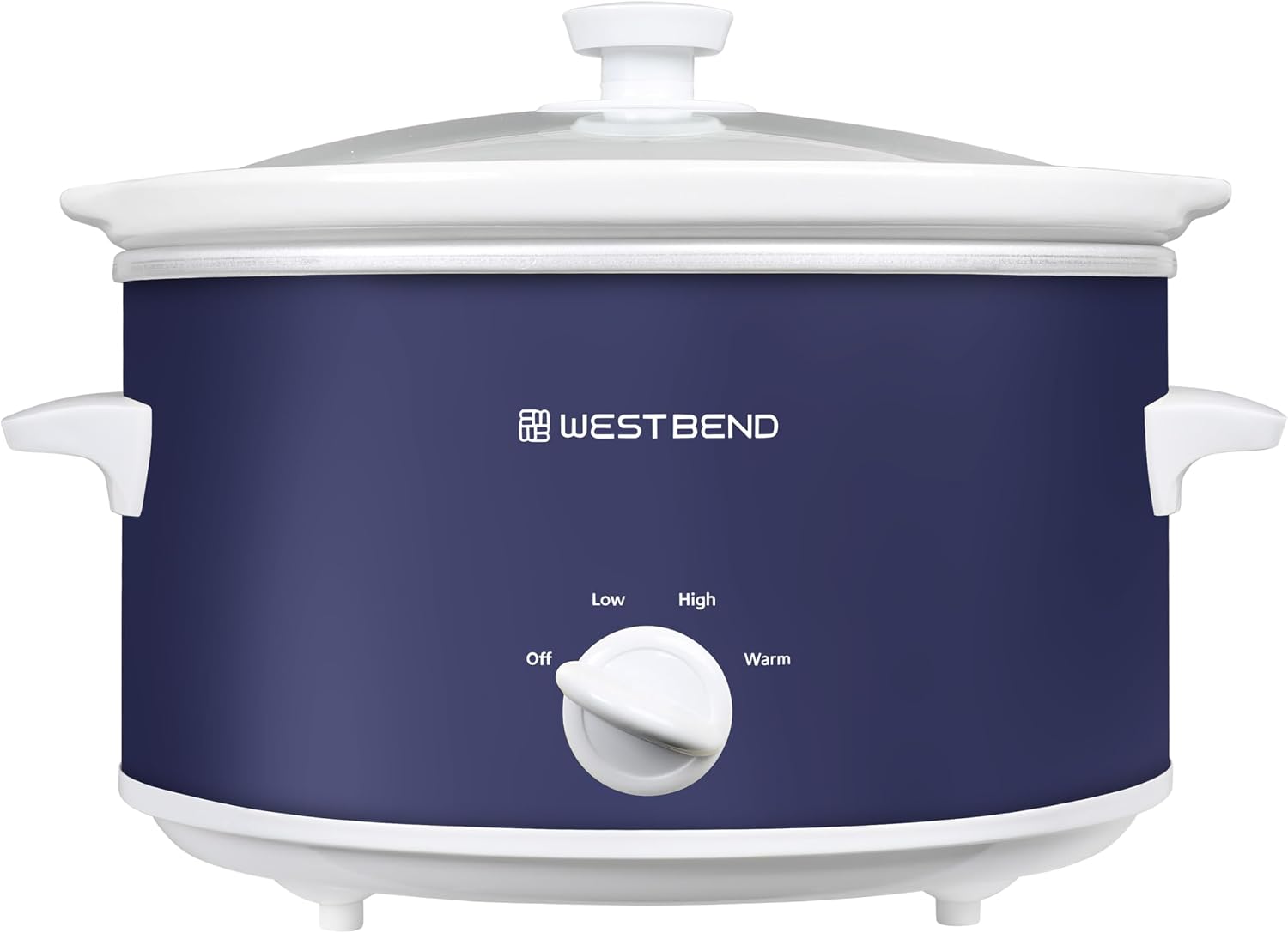 West Bend Slow Cooker 4-Quart Manual Crockery Style with Dishwasher Safe Oval Ceramic Crockpot and Glass Lid Two Temperature Settings Plus Keep Warm, 210-Watts, Black