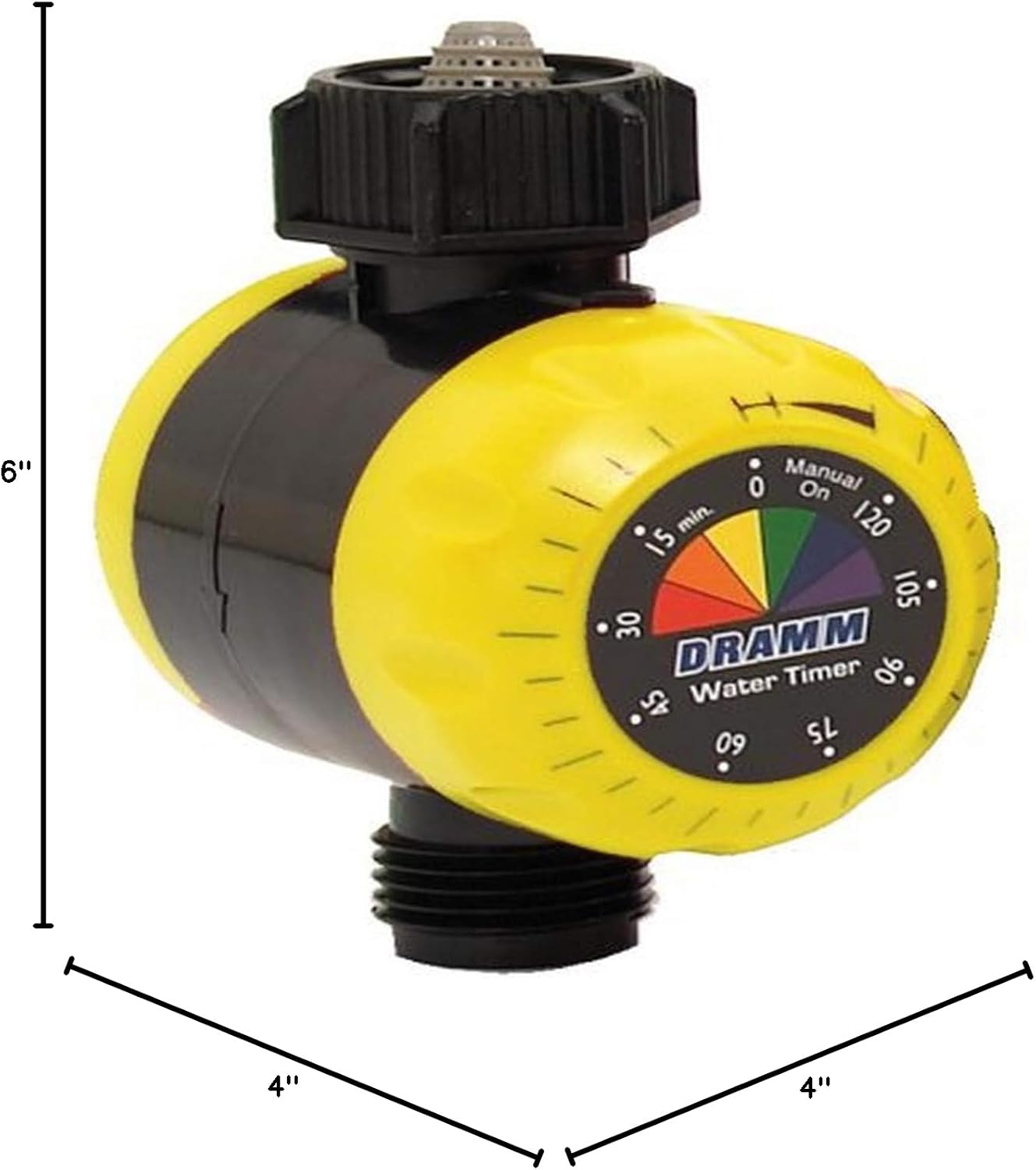 Dramm ColorStorm Premium Water Hose Timer, Mechanical, Turns Water Off Automatically, Up to 120 Minutes of Run Time, Compact for Lawn, Drip